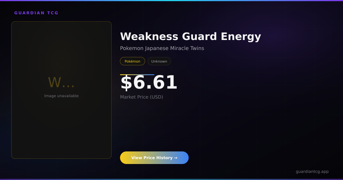 Weakness Guard Energy #115 — $6.61 | Guardian TCG