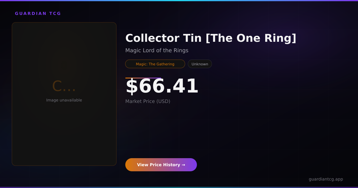 Collector Tin [The One Ring] — $66.41 | Guardian TCG