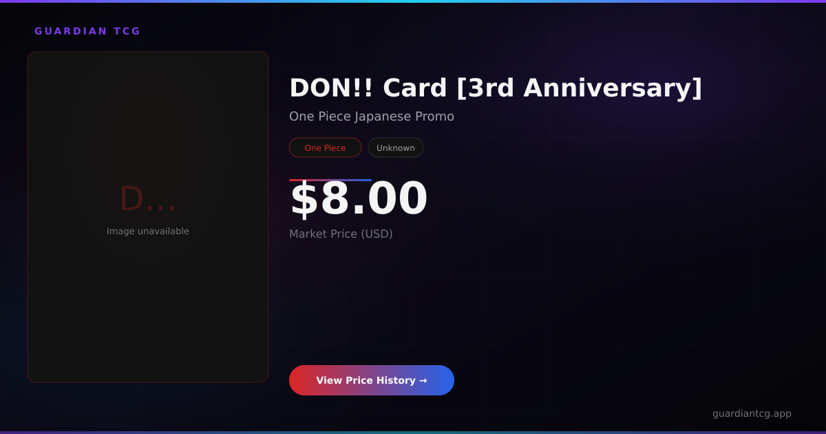 DON!! Card [3rd Anniversary] — $8.00 | Guardian TCG