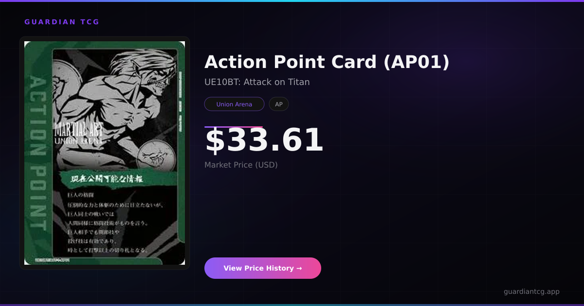 Point Card Action Point Card (AP01) #UE10BT/AOT-1-AP01 | Guardian TCG