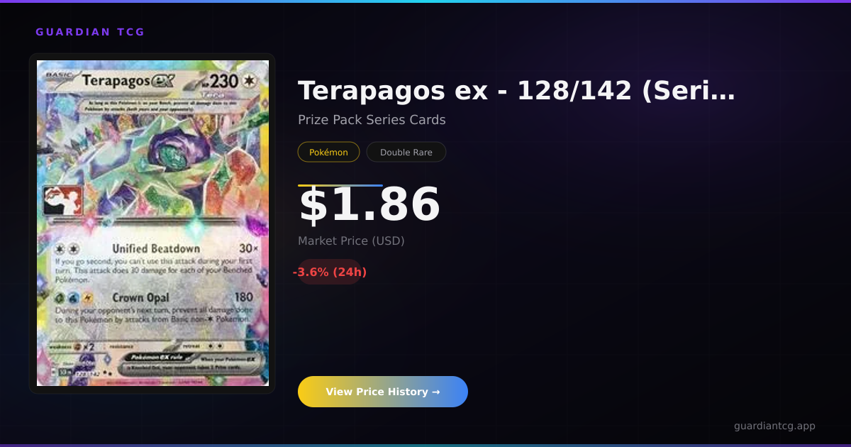 Terapagos Ex 128/142 (ultra Rare) Pokémon Tcg (stellar C | Meses sin