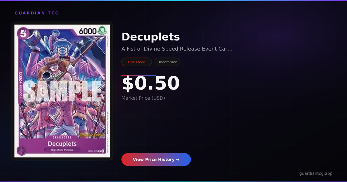 Deviantart Decuplets Decuplets Price — $0.51 (A Fist of Divine Speed Release Event Cards ...