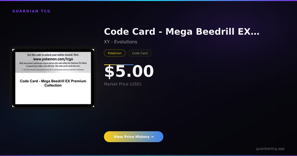 Code Card - Mega Beedrill EX Pr… #N/A — $3.00 | Guardian TCG