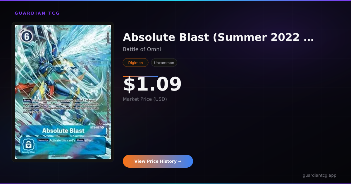 Absolute Blast (Summer 2022 Dash Pack) Price — $1.18 (Battle of Omni ...