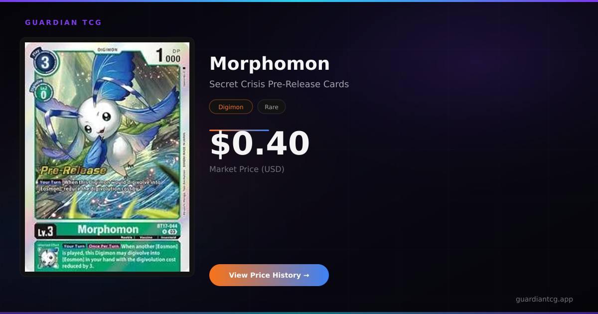 Morphomon Price — $0.40 (Secret Crisis Pre-Release Cards, April 2026 ...