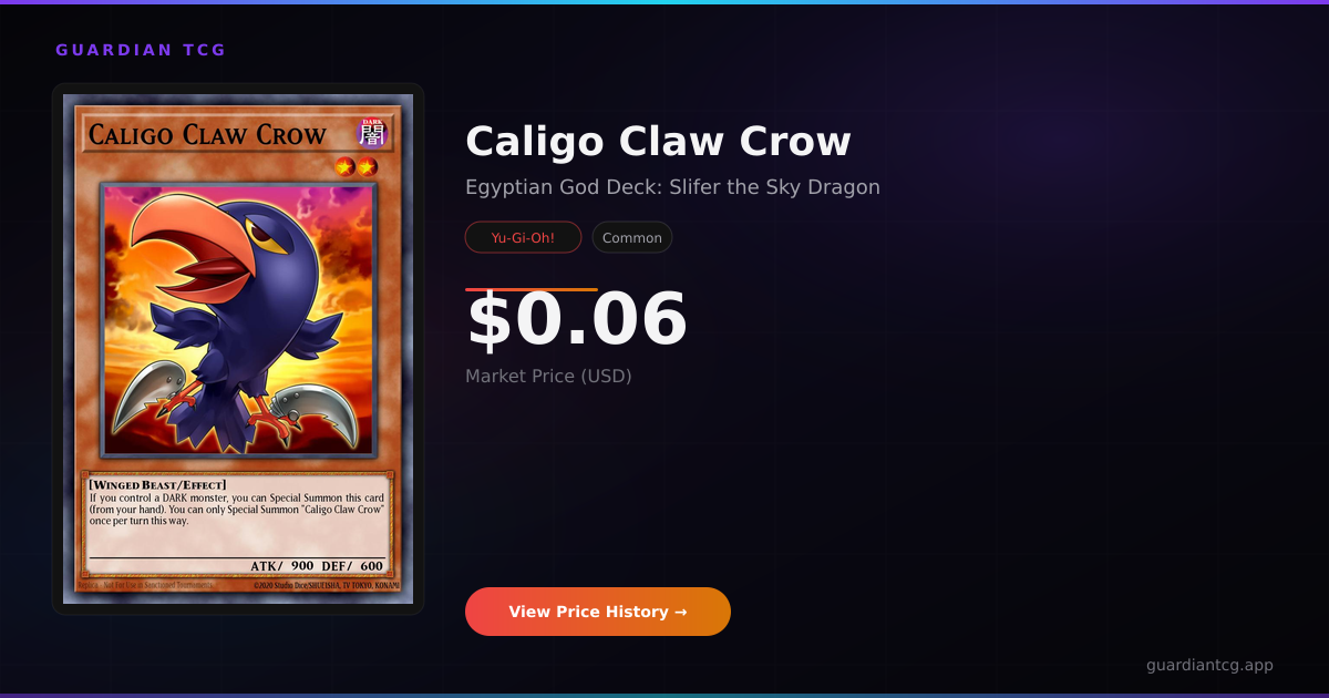 Caligo Claw Crow Price — $0.06 (Egyptian God Deck: Slifer the Sky ...