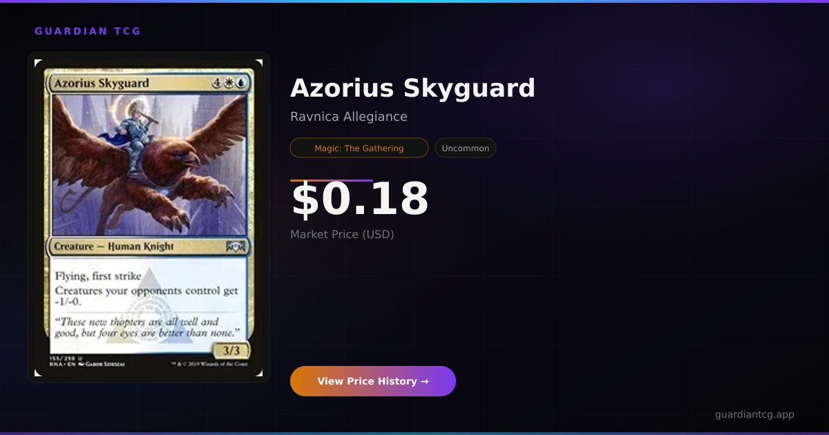 Azorius Skyguard #155 — $0.18 | Guardian TCG