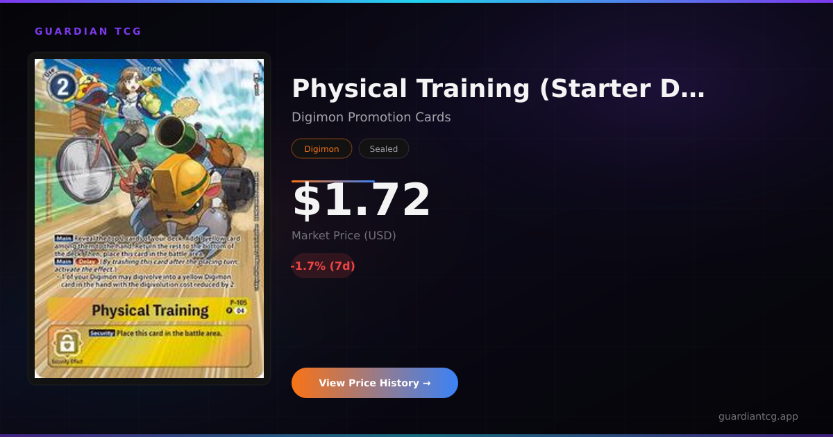 Physical Training (Starter… #P-105 P — $1.60 | Guardian TCG