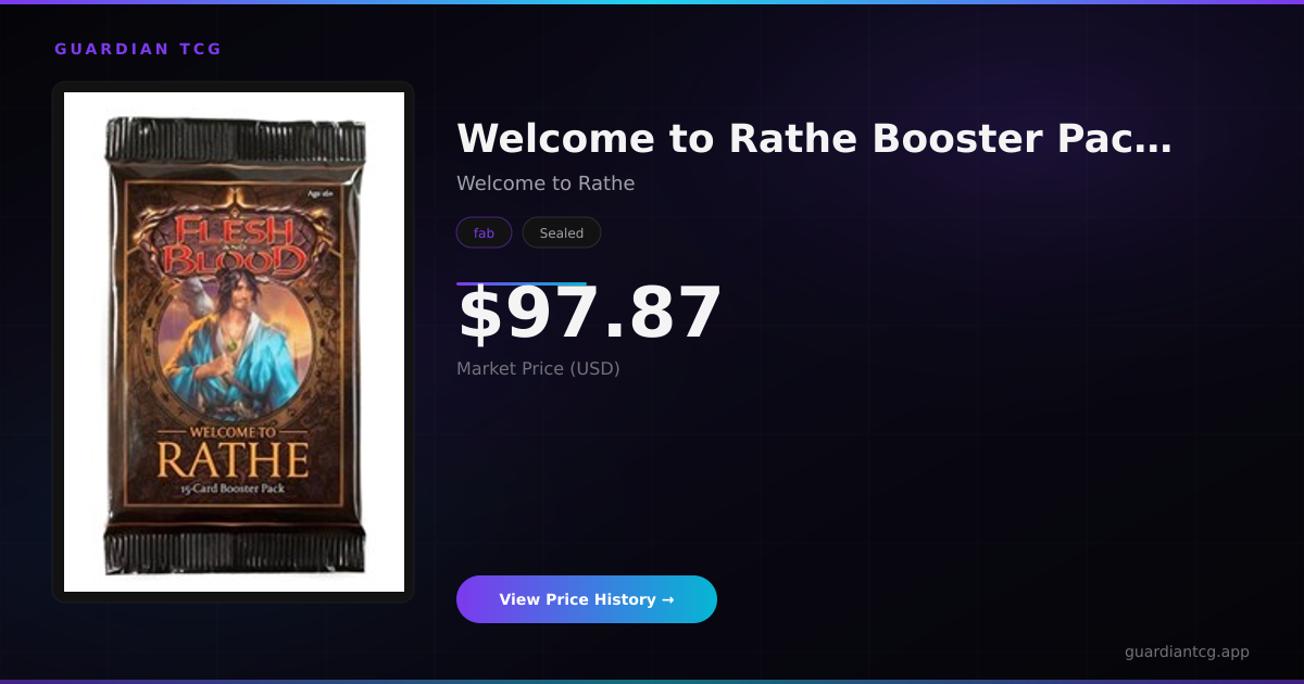 Welcome to Rathe Booster Pack [1st Edition] Price — $98.02 (Welcome to ...