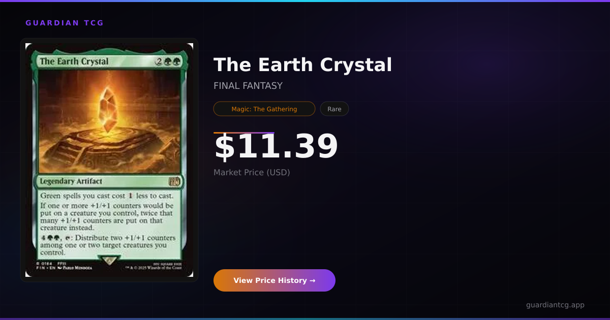 Earth Crysta The Earth Crystal #184 FINAL FANTASY โ $11.45 | Guardian TCG